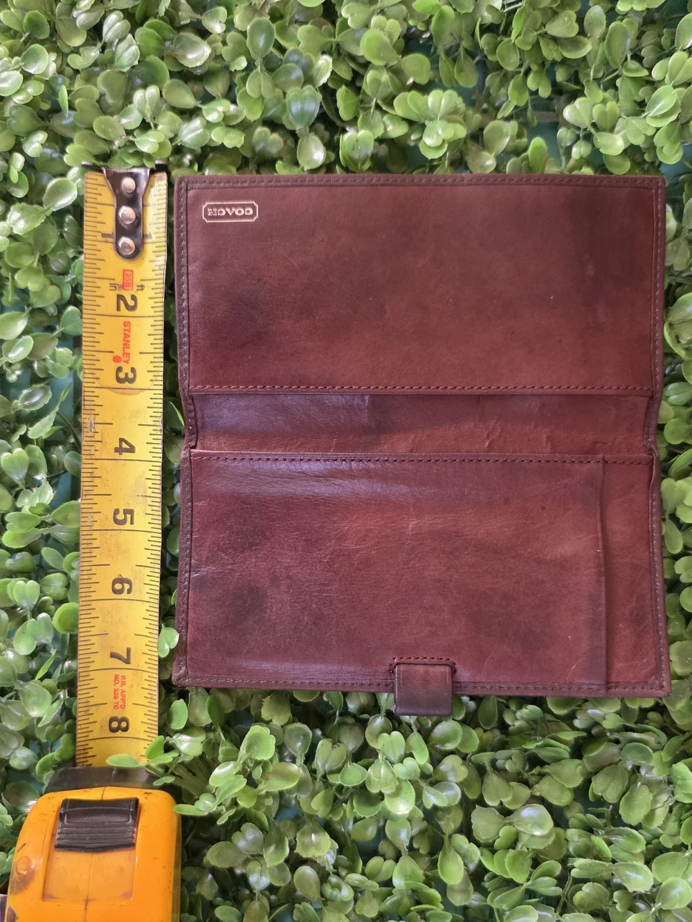 ​EUC Coach Vintage Brown Leather Checkbook Wallet Long Wallet